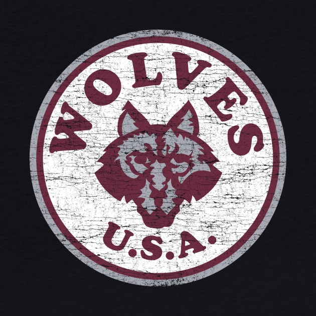 Los Angeles Wolves Vintage T-shirt by zurcnami